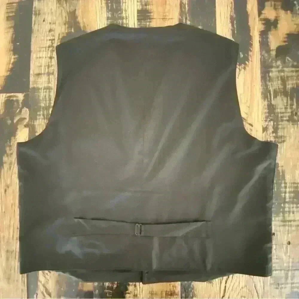 HORSEFLY Black Wool Western Vest Etched Star Buttons Men’s Size 50
